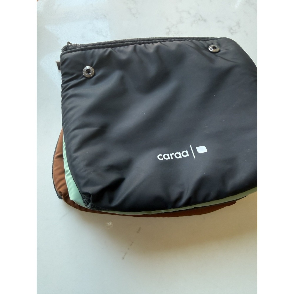 Caraa Snappy Snap-together Amenity Travel Pouches Green/Brown/Black New